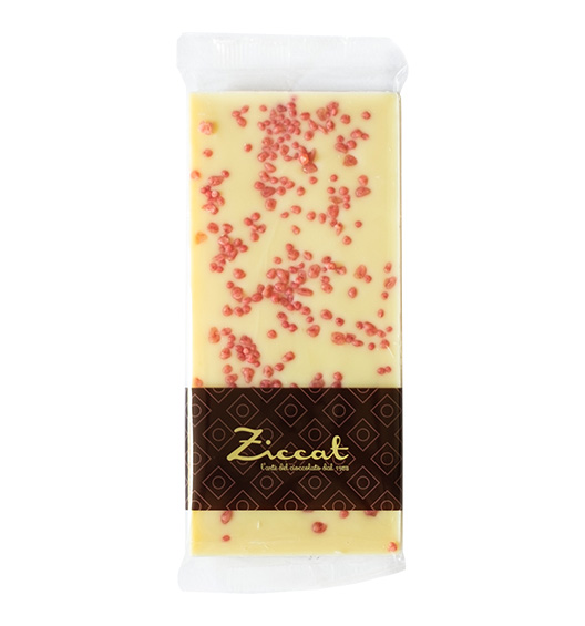 Weisse Schokolade mit Himbeeren